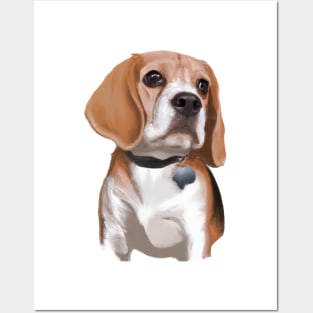 Cute Beagle Drawing Posters and Art